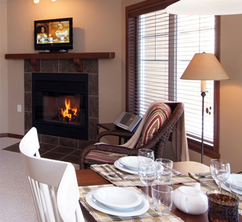 Townhome fireplace